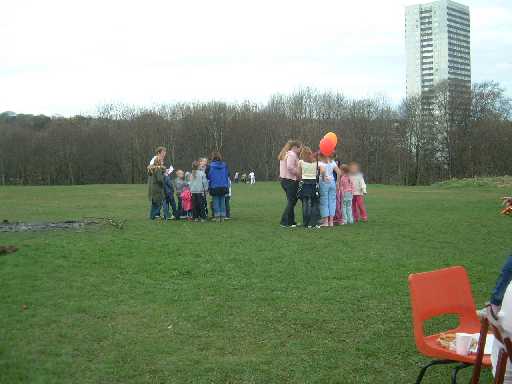 The scavenger hunt with the students