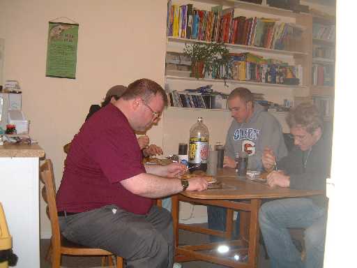 Dinner with members of the congregation in the evening