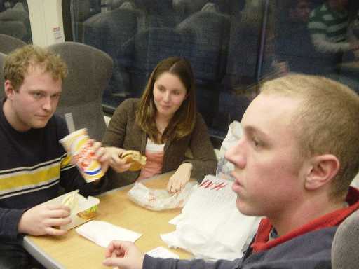 On the train back to Newcastle