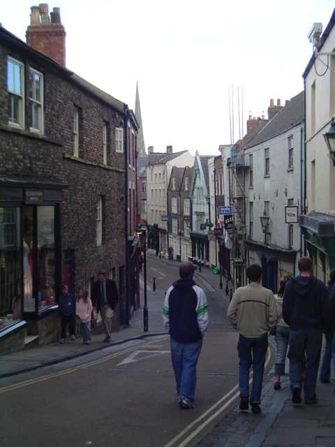 Craig shows the students around Durham
